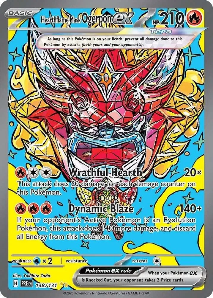 Hearthflame Mask Ogerpon ex 5/125 Prismatic Evolutions Pokemon card