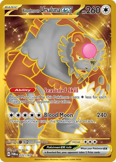Bloodmoon Ursaluna ex 7/251 Twilight Masquerade Pokemon card