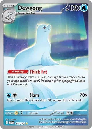 Dewgong 21/124 Phantasmal Flames Pokemon card