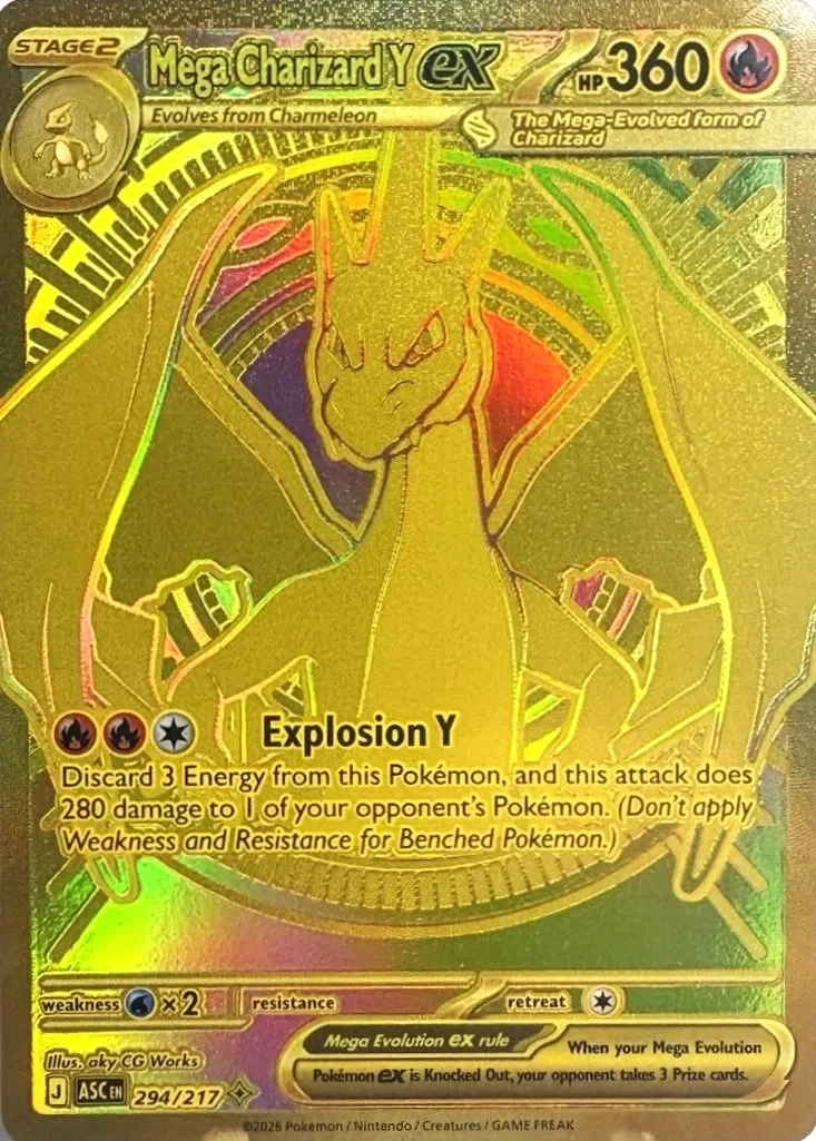 Mega Charizard Y ex 15/124 Ascended Heroes Pokemon card