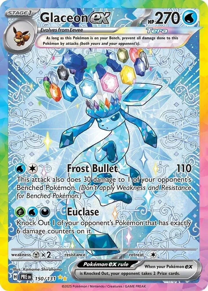 Glaceon ex 7/125 Prismatic Evolutions Pokemon card