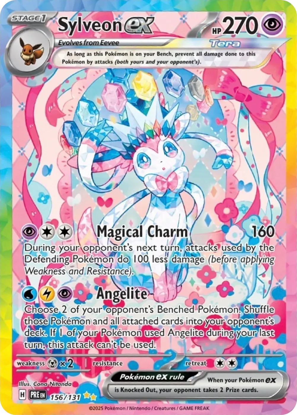 Sylveon ex 11/125 Prismatic Evolutions Pokemon card