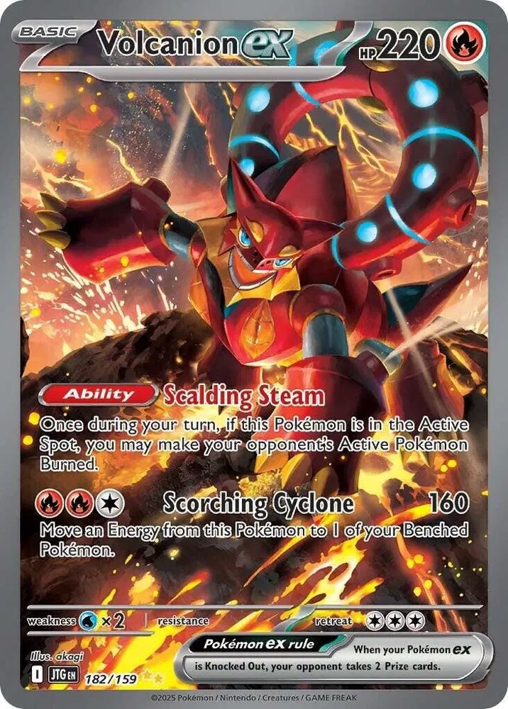 Volcanion ex 9/119 Journey Together Pokemon card