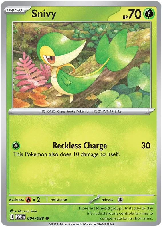 Snivy 4/124 Perfect Order Pokemon card
