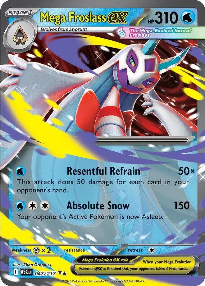 Mega Froslass ex 3/124 Ascended Heroes Pokemon card