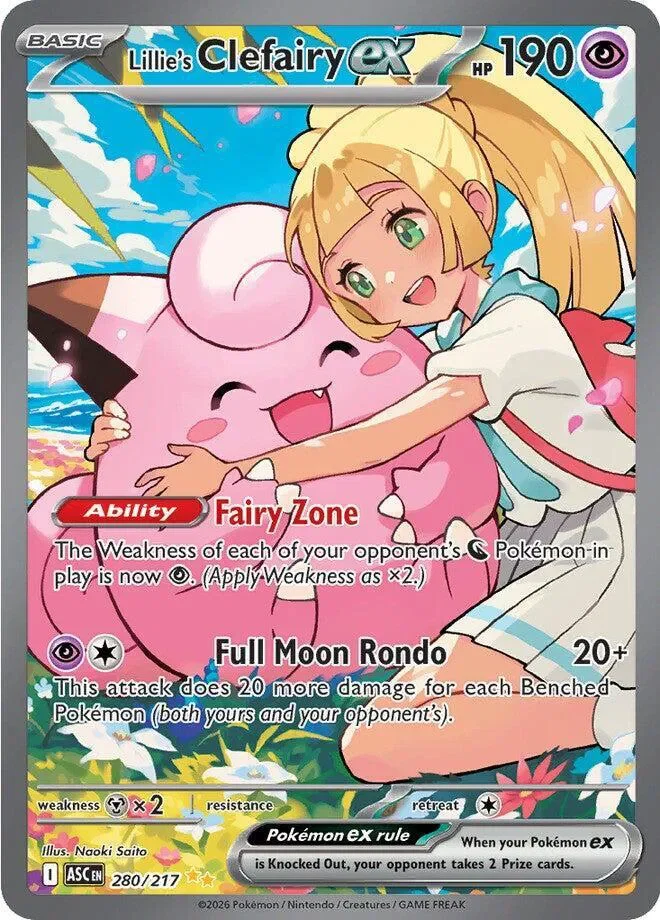Lillie's Clefairy ex 23/124 Ascended Heroes Pokemon card