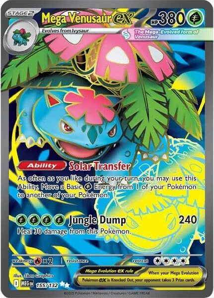Mega Venusaur ex 12/124 Mega Evolution Pokemon card