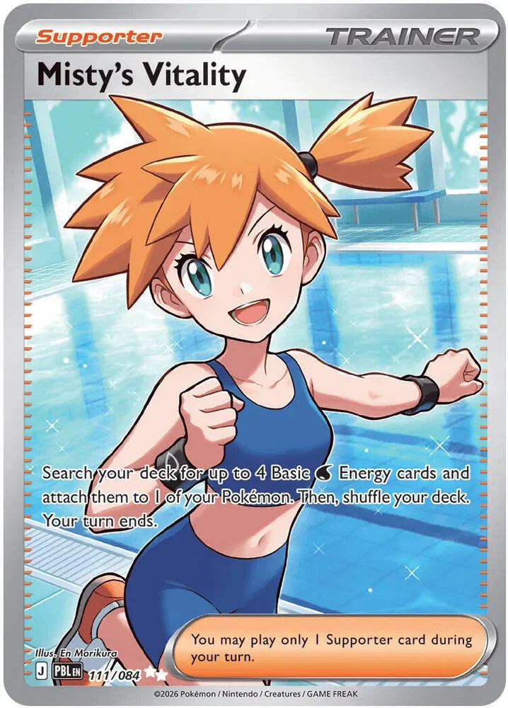 Misty's Vitality 8/124 Pitch Black Pokemon card