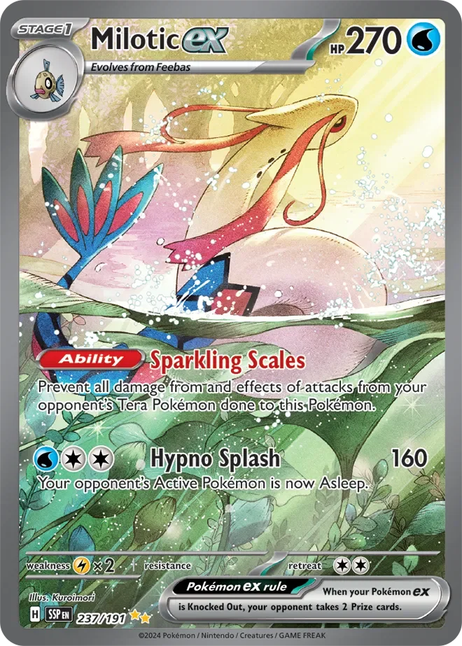 Milotic ex 15/248 Surging Sparks Pokemon card