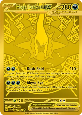 Mega Darkrai ex 1/120 Pitch Black Pokemon card