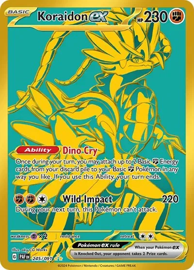 Koraidon ex 1/124 Paldean Fates Pokemon card