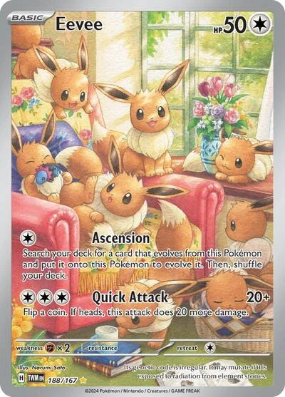 Eevee 1/251 Twilight Masquerade Pokemon card