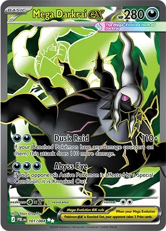 Mega Darkrai ex 17/124 Pitch Black Pokemon card