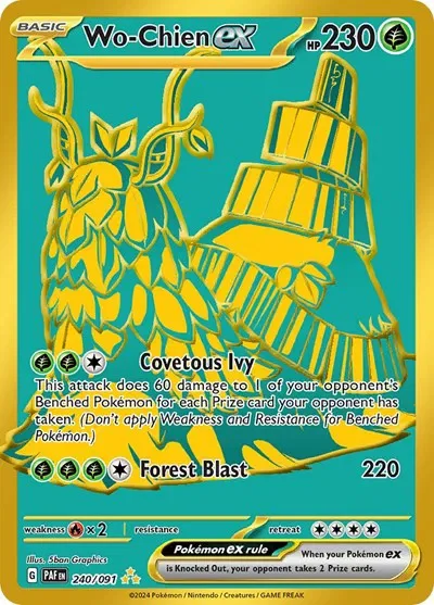 Wo-Chien ex 6/124 Paldean Fates Pokemon card