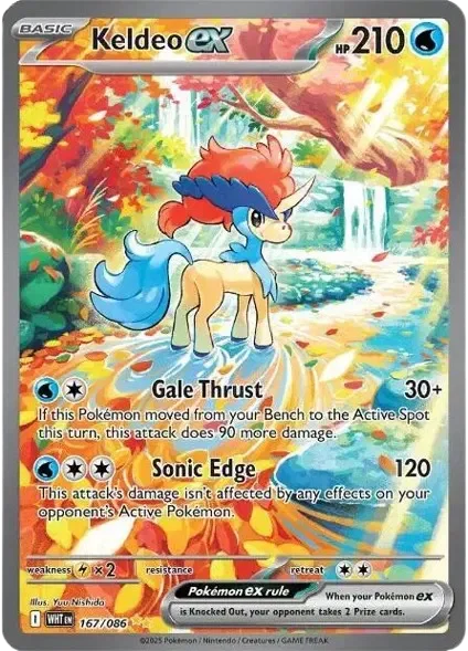 Keldeo ex 6/123 White Flare Pokemon card