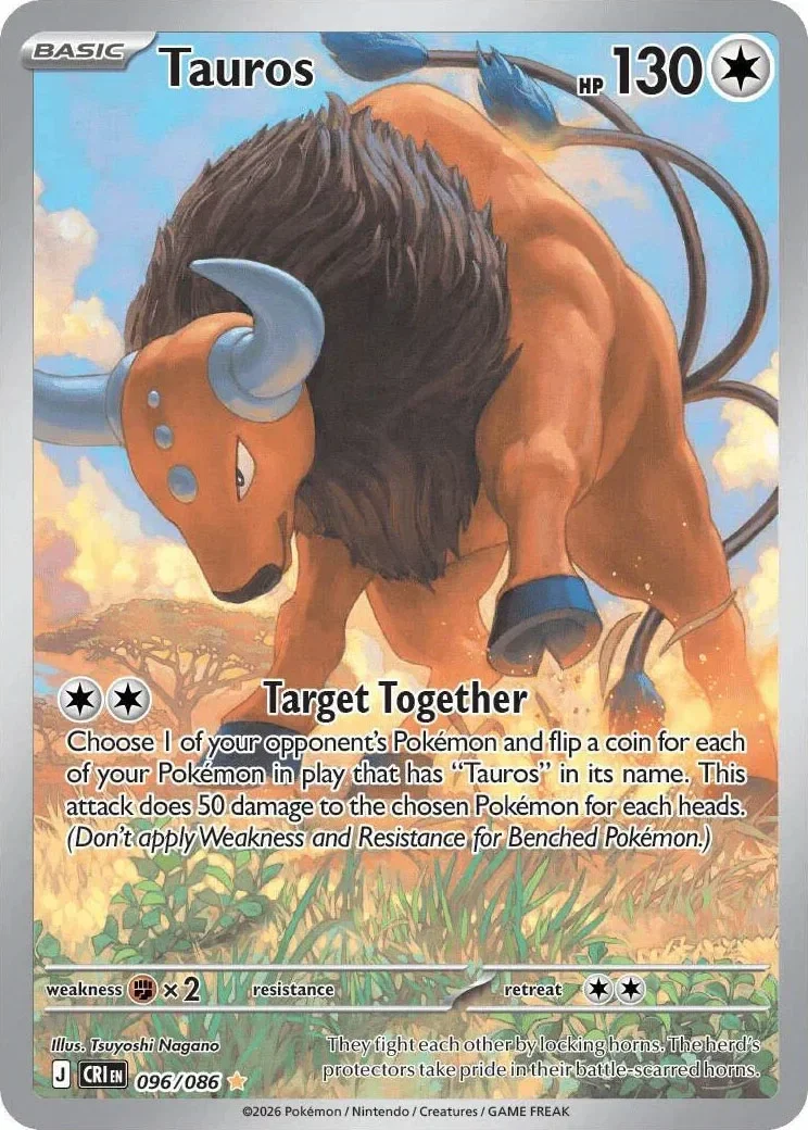 Tauros 21/124 Chaos Rising Pokemon card