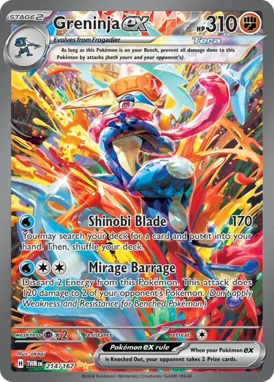 Greninja ex 14/251 Twilight Masquerade Pokemon card