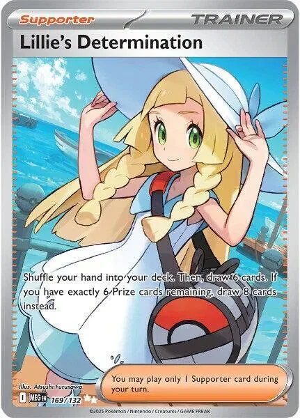 Lillie's Determination 19/124 Mega Evolution Pokemon card