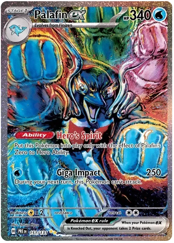 Palafin ex 8/125 Prismatic Evolutions Pokemon card