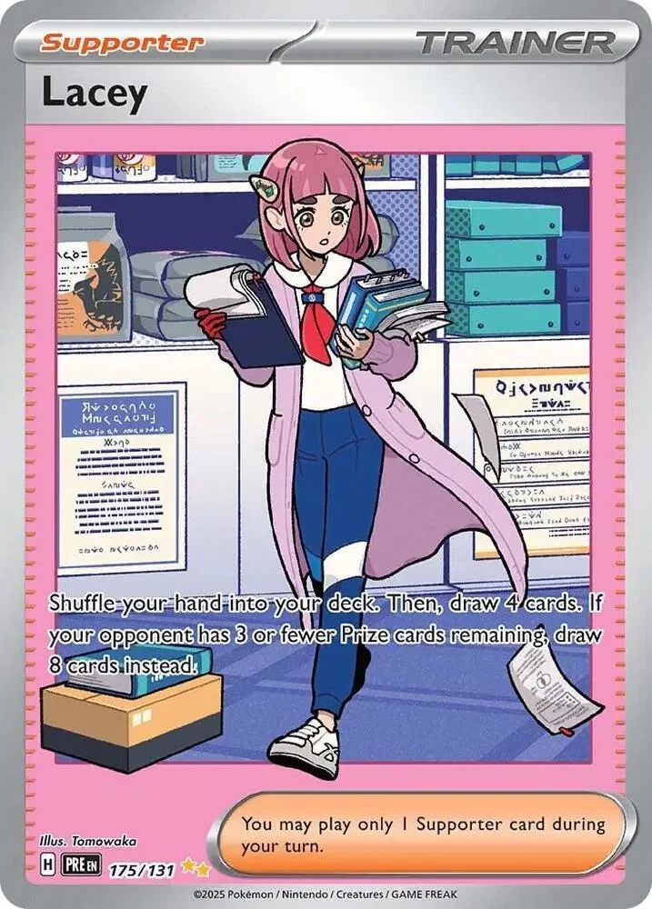 Lacey 16/125 Prismatic Evolutions Pokemon card