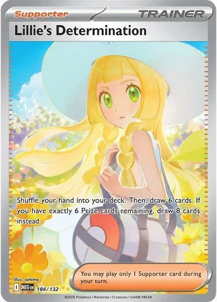 Lillie's Determination 28/124 Mega Evolution Pokemon card