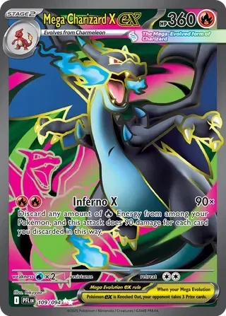 Mega Charizard X ex 13/124 Phantasmal Flames Pokemon card