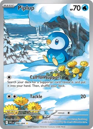 Piplup 22/124 Phantasmal Flames Pokemon card