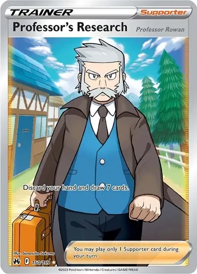 Professor's Research (Full Art) 12/129 Crown Zenith Pokemon card