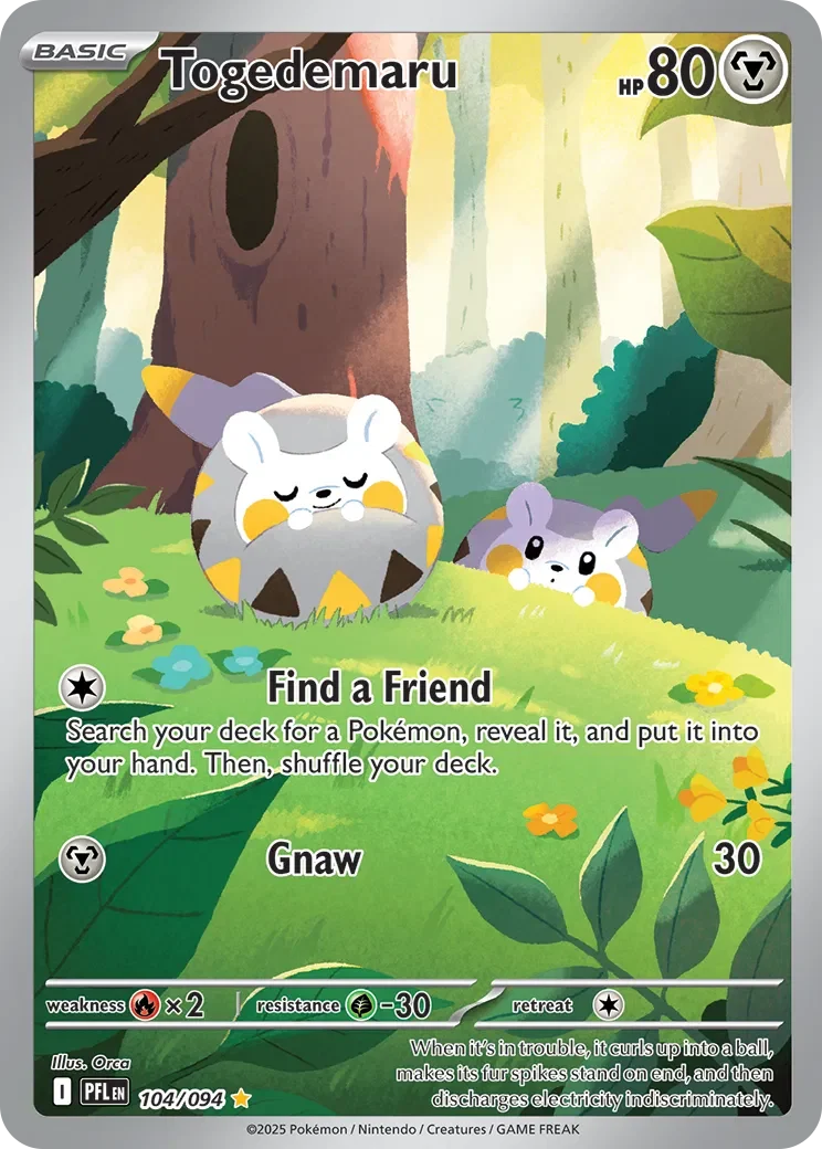 Togedemaru 11/124 Phantasmal Flames Pokemon card