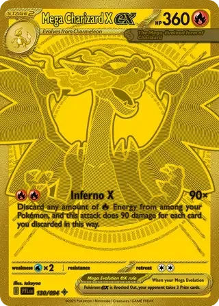 Mega Charizard X ex #1/124 Phantasmal Flames Pokemon card