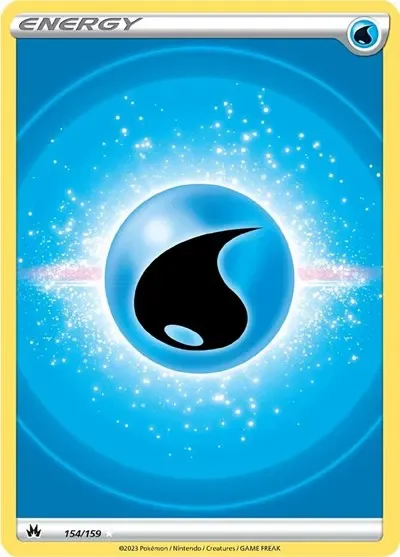 Water Energy (Texture Full Art) 8/129 Crown Zenith Pokemon card