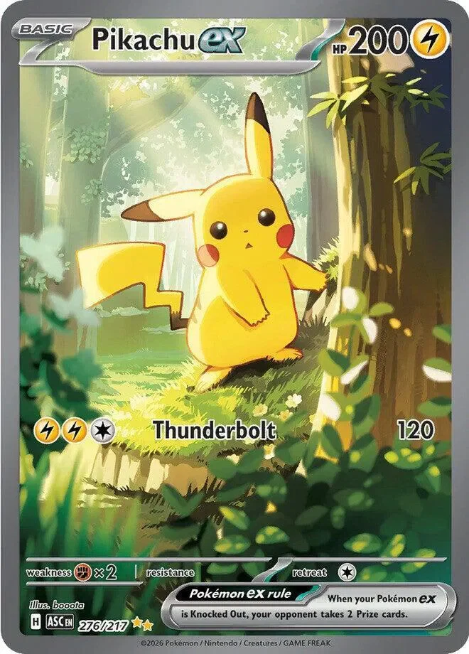 Pikachu ex 18/124 Ascended Heroes Pokemon card