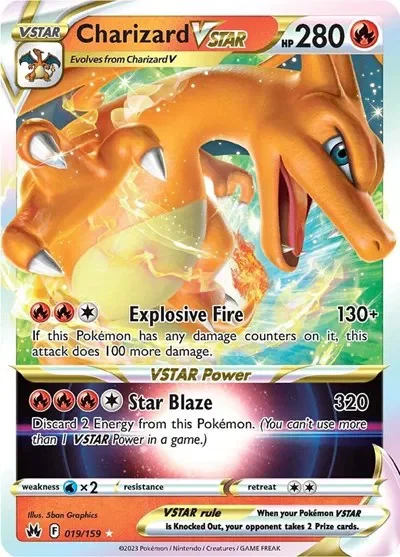 Charizard VSTAR 18/129 Crown Zenith Pokemon card