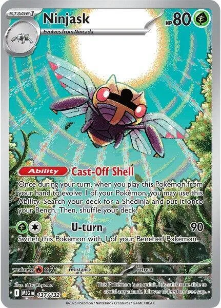 Ninjask 5/124 Mega Evolution Pokemon card
