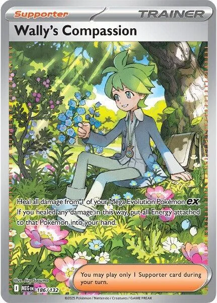 Wally's Compassion 30/124 Mega Evolution Pokemon card