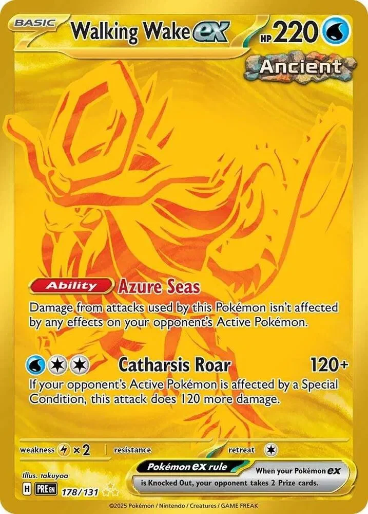 Walking Wake ex 19/125 Prismatic Evolutions Pokemon card