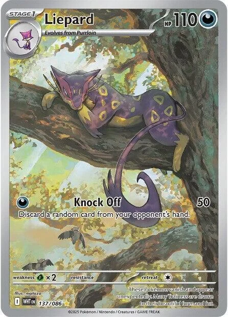 Liepard 14/123 White Flare Pokemon card