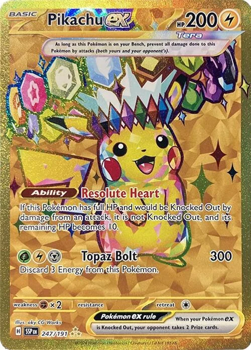 Pikachu ex 5/248 Surging Sparks Pokemon card
