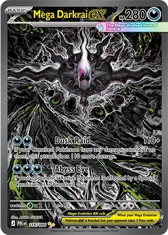 Mega Darkrai ex 5/124 Pitch Black Pokemon card