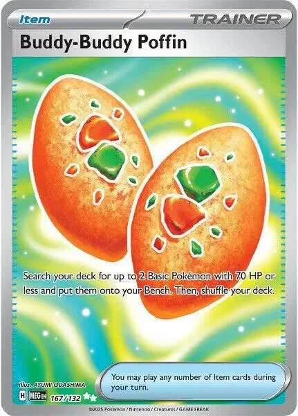 Buddy-Buddy Poffin 18/124 Mega Evolution Pokemon card
