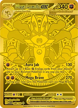 Mega Lucario ex 32/124 Mega Evolution Pokemon card