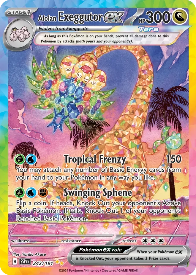 Alolan Exeggutor ex 10/248 Surging Sparks Pokemon card