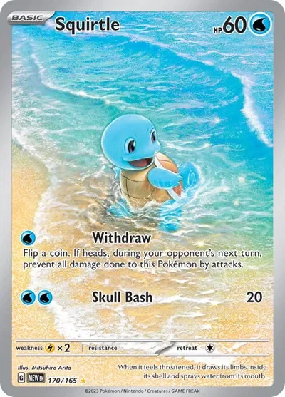 Squirtle 7/151 Scarlet & Violet 151 Pokemon card