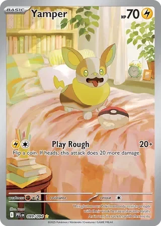 Yamper 24/124 Phantasmal Flames Pokemon card