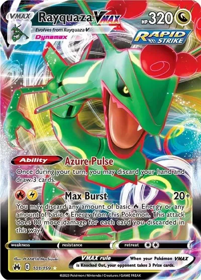 Rayquaza VMAX 15/129 Crown Zenith Pokemon card