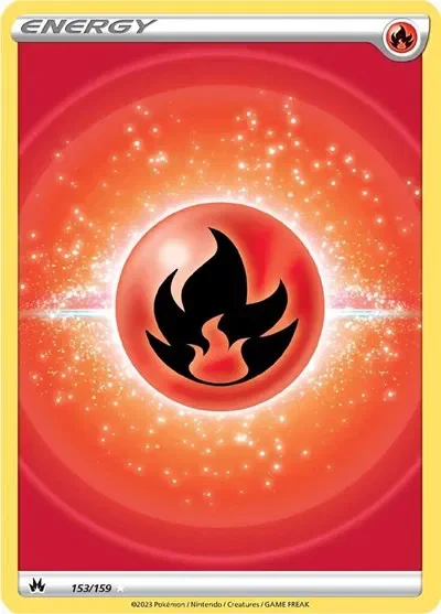 Fire Energy (Texture Full Art) 9/129 Crown Zenith Pokemon card