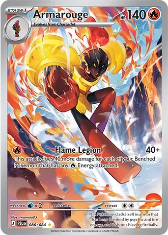 Armarouge 25/124 Pitch Black Pokemon card