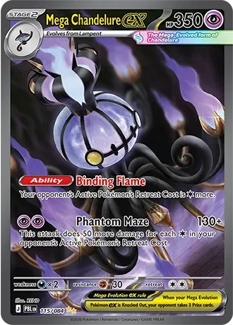 Mega Chandelure ex 6/120 Mega Darkrai ex Pokemon card