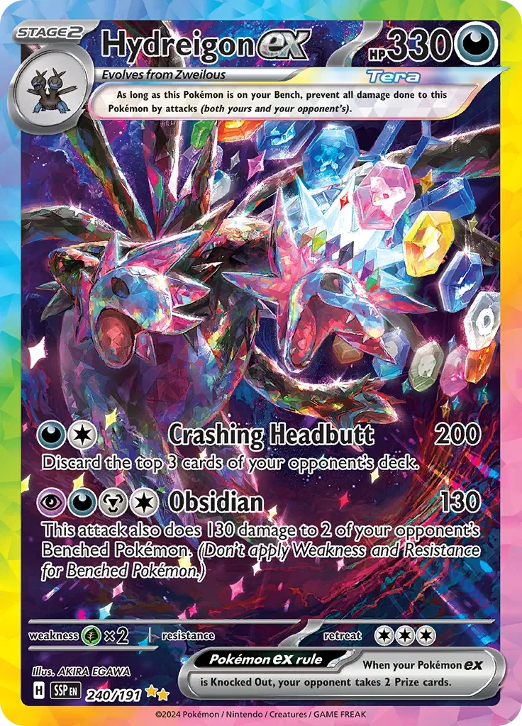 Hydreigon ex 12/248 Surging Sparks Pokemon card