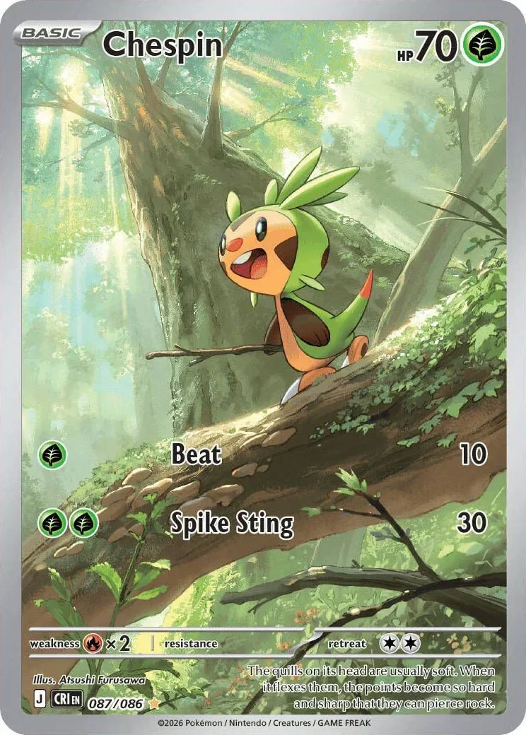 Chespin #8/124 Chaos Rising Pokemon card
